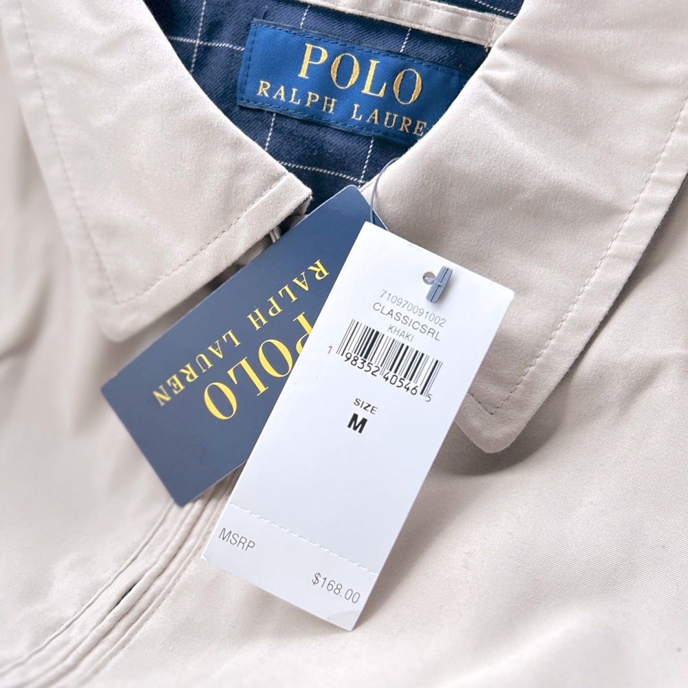 *new* Ralph Lauren Polo men’s windbreaker khaki; medium